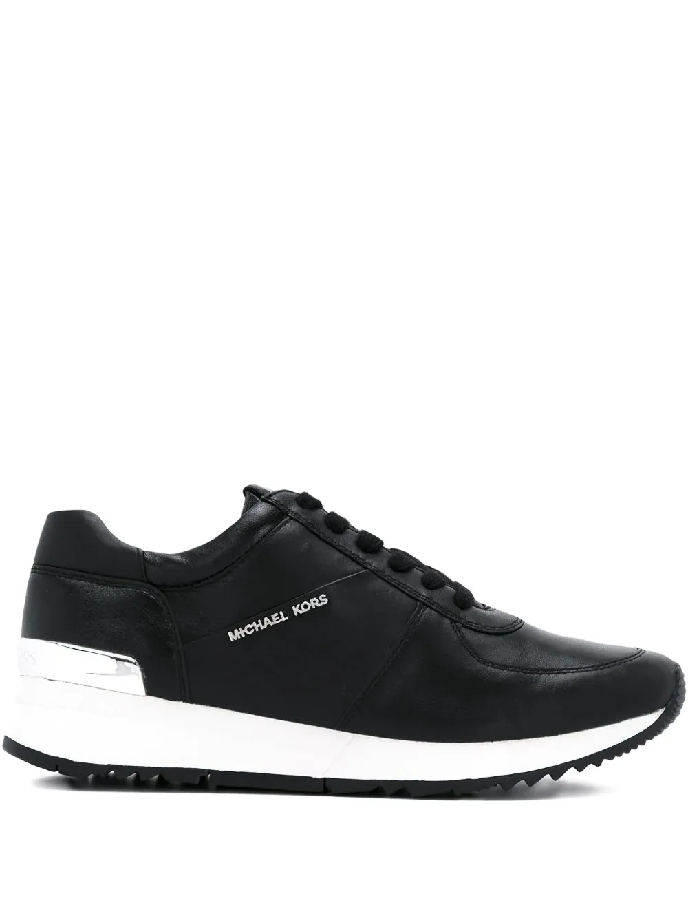 leather lace-up sneakers