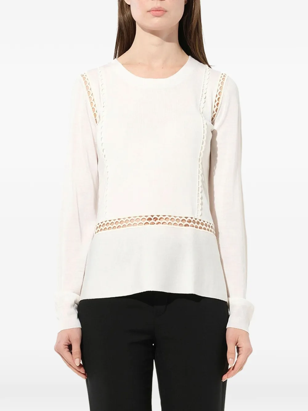 Chloé Maglia con dettagli a smerlo - Bianco