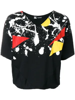 T-shirt Femme Kansai Yamamoto - Blanc, Taille M, Coton, Vintage - Neuf Avec Étiquettes