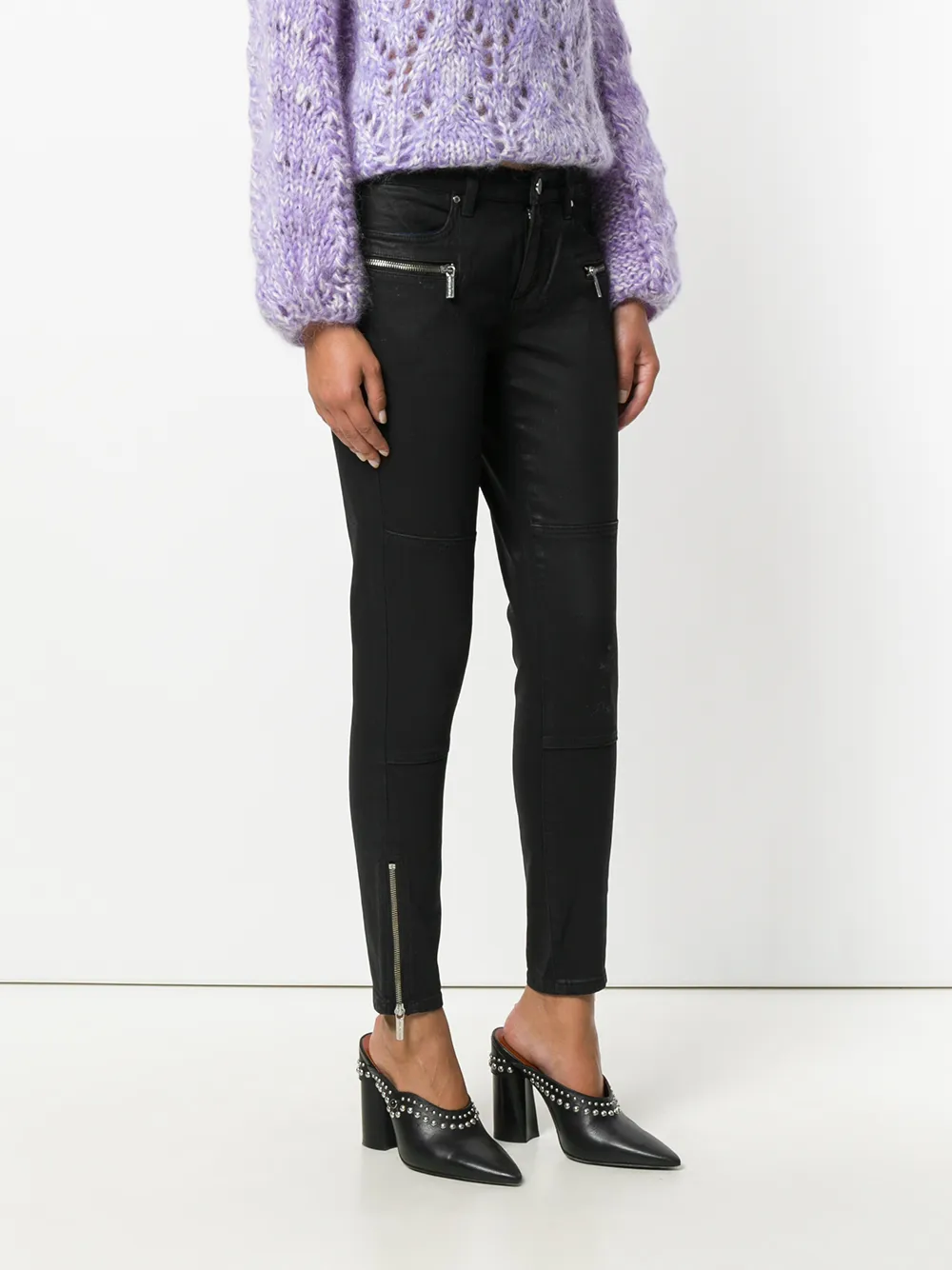 Imagen secundaria de producto de Michael Michael Kors pantalones pitillo con bolsillos con cremallera - Negro - MICHAEL Michael Kors