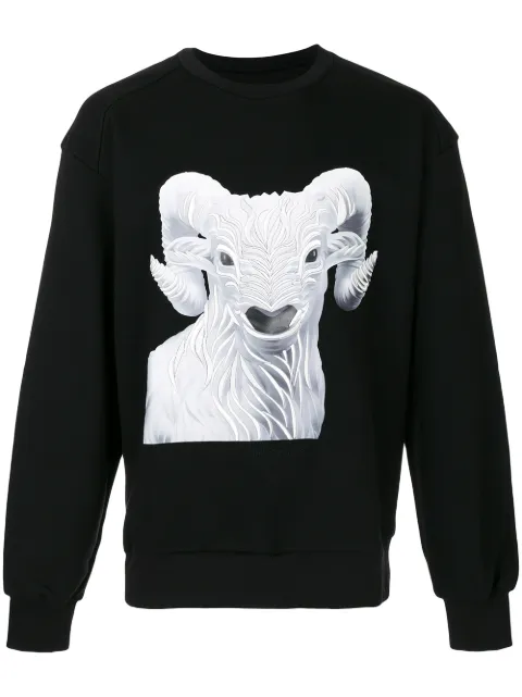 Juun.J Ram embroidered sweatshirt
