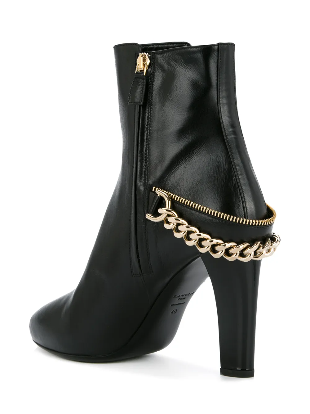 Lanvin chain detail ankle boots Zwart