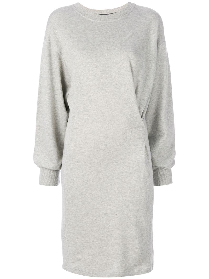 ETOILE ISABEL MARANT FANLEY SWEATSHIRT DRESS, GREY | ModeSens