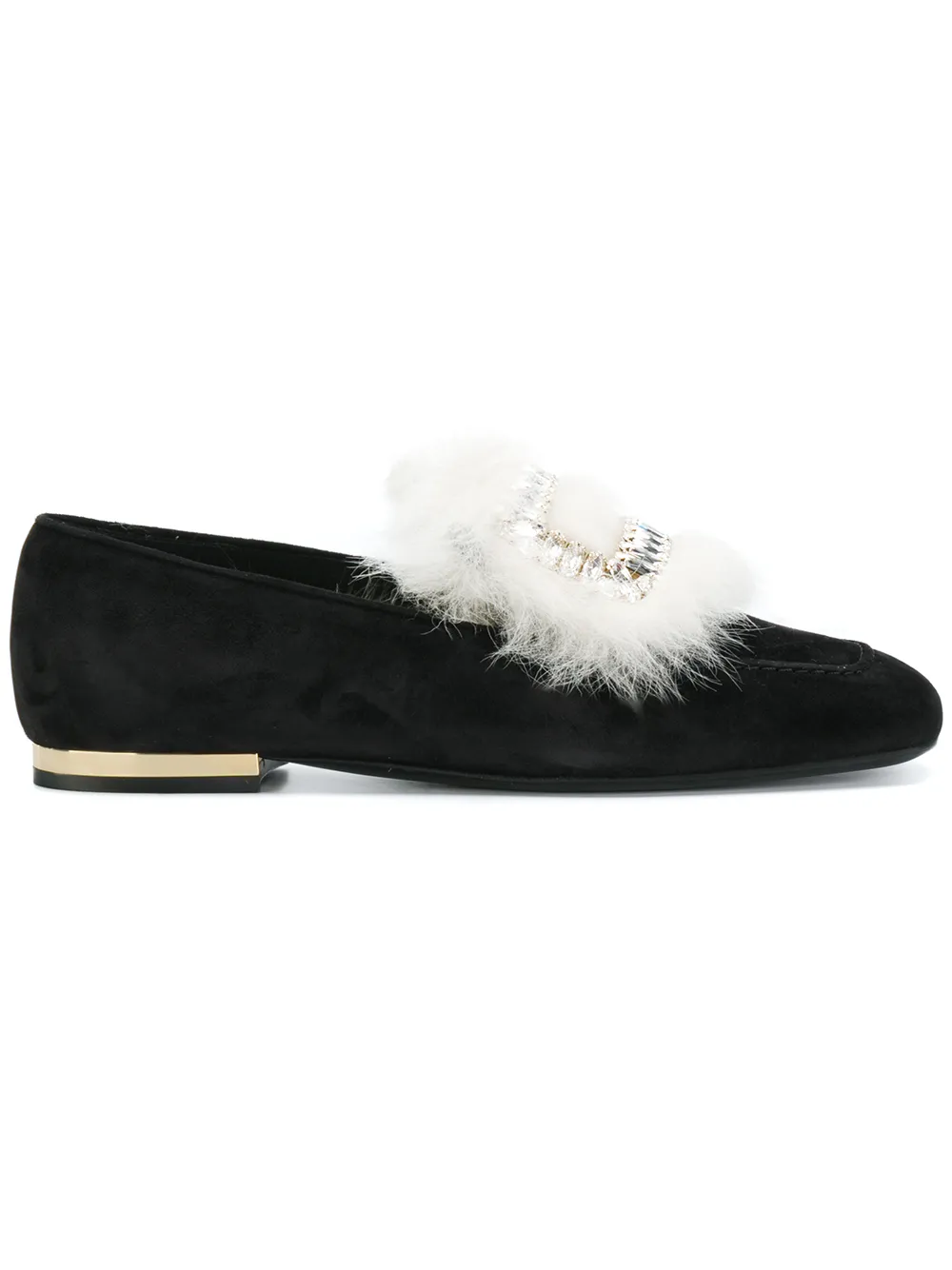 Roger Vivier fur detail loafers | Black | Image 1
