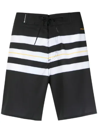 Black and white striped swim trunks cheap
