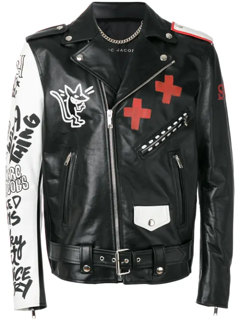 Marc Jacobs Printed Biker Jacket Farfetch