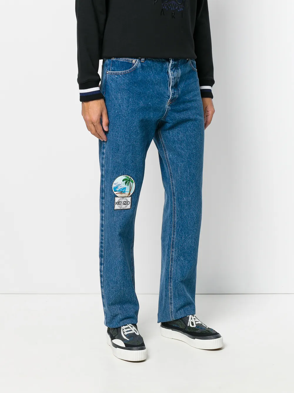 kenzo 贴花牛仔裤