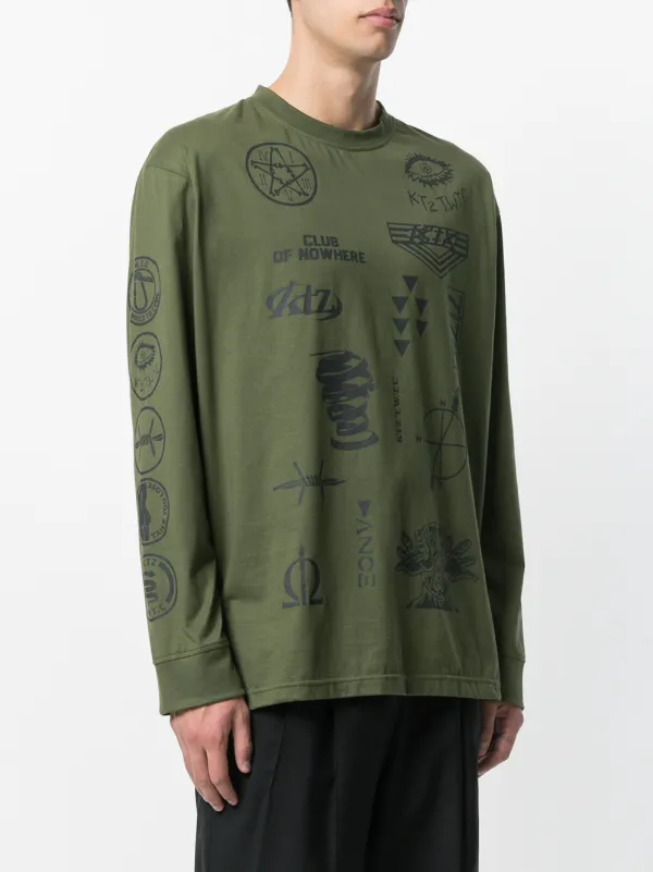 KTZ プリント ロングTシャツ | グリーン | FARFETCH JP