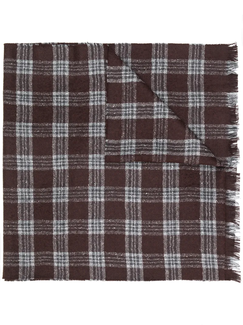 тканый шарф в клетку Hackett