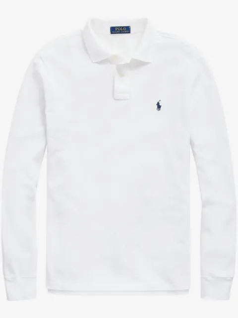 Polo Ralph Lauren logo embroidered long-sleeve polo shirt 