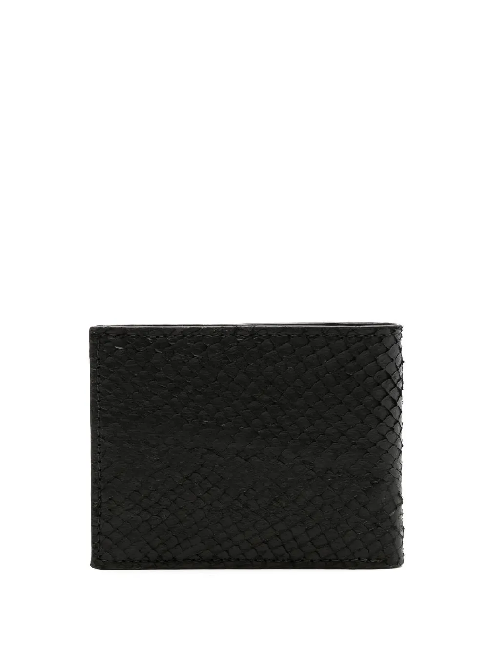 Osklen Textured Leather Bi-fold Wallet In Black