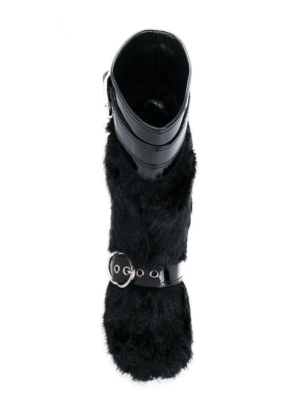 Miu Miu Faux Fur Mid Calf Boots Farfetch