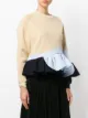 Ioana Ciolacu frilled colour block sweatshirt