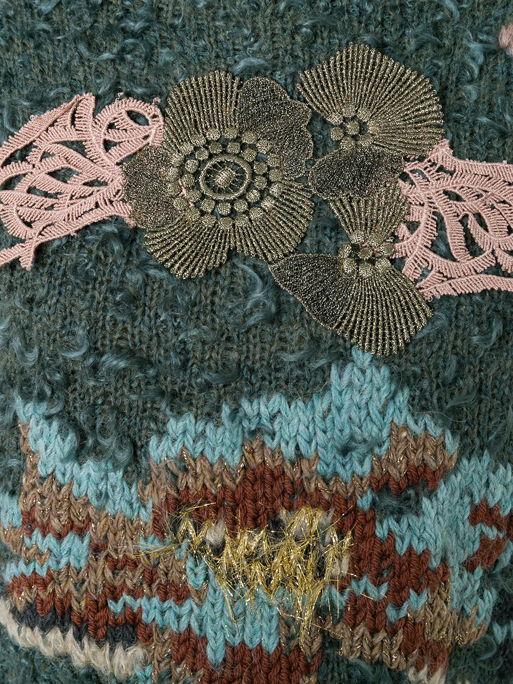 超大款贴花毛衣