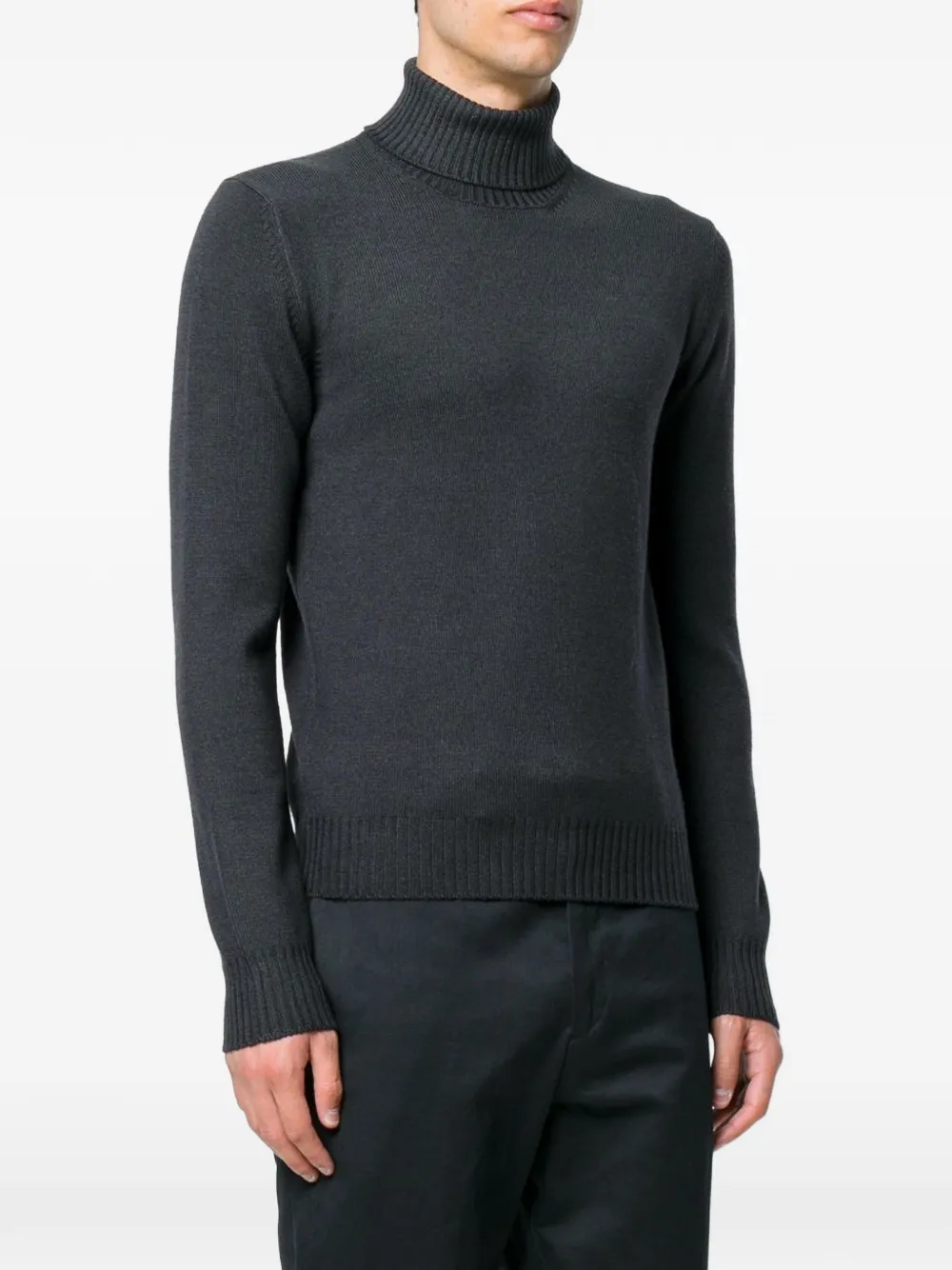  D4.0 Klassischer Rollkragenpullover   Grau 