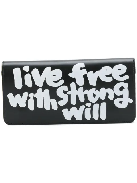 Comme Des Garçons Wallet Live Free With Strong Will wallet 