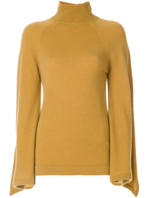 turtleneck with flared sleeves