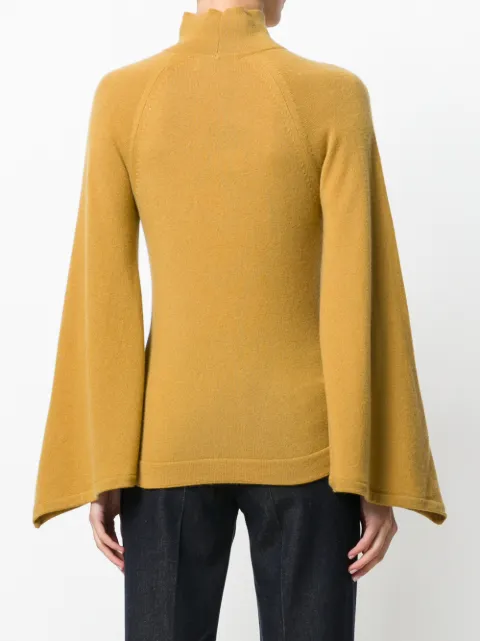 turtleneck with flared sleeves