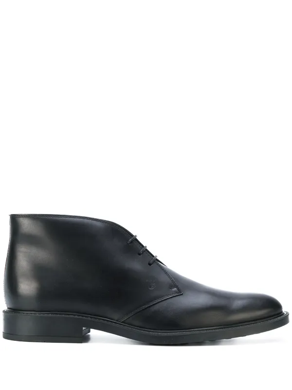black leather desert boots