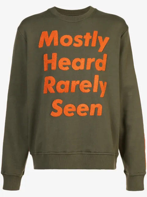 Mostly Heard Rarely Seen logo patch sweatshirt