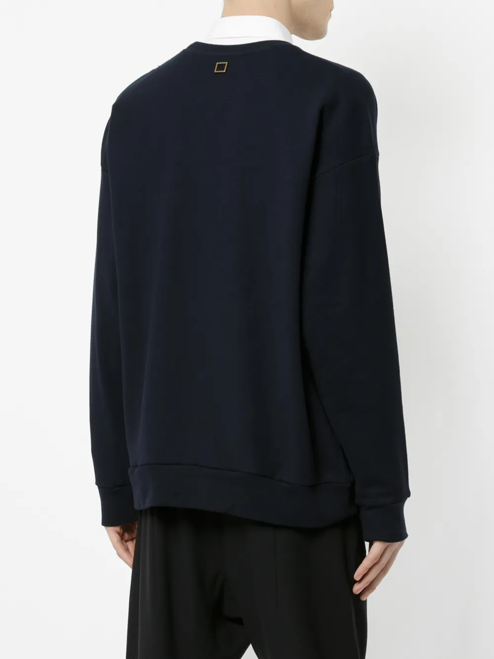 Wooyoungmi embroidered flower jumper Blauw