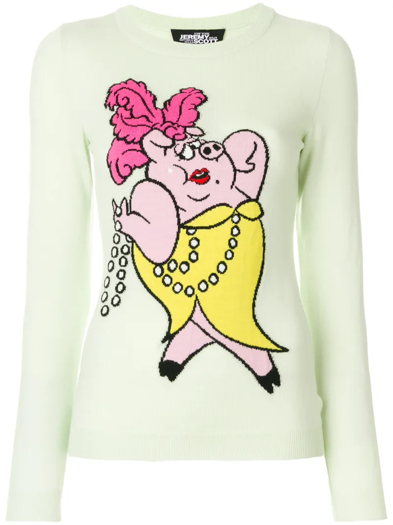 свитер вязки "интарсия" Jeremy Scott