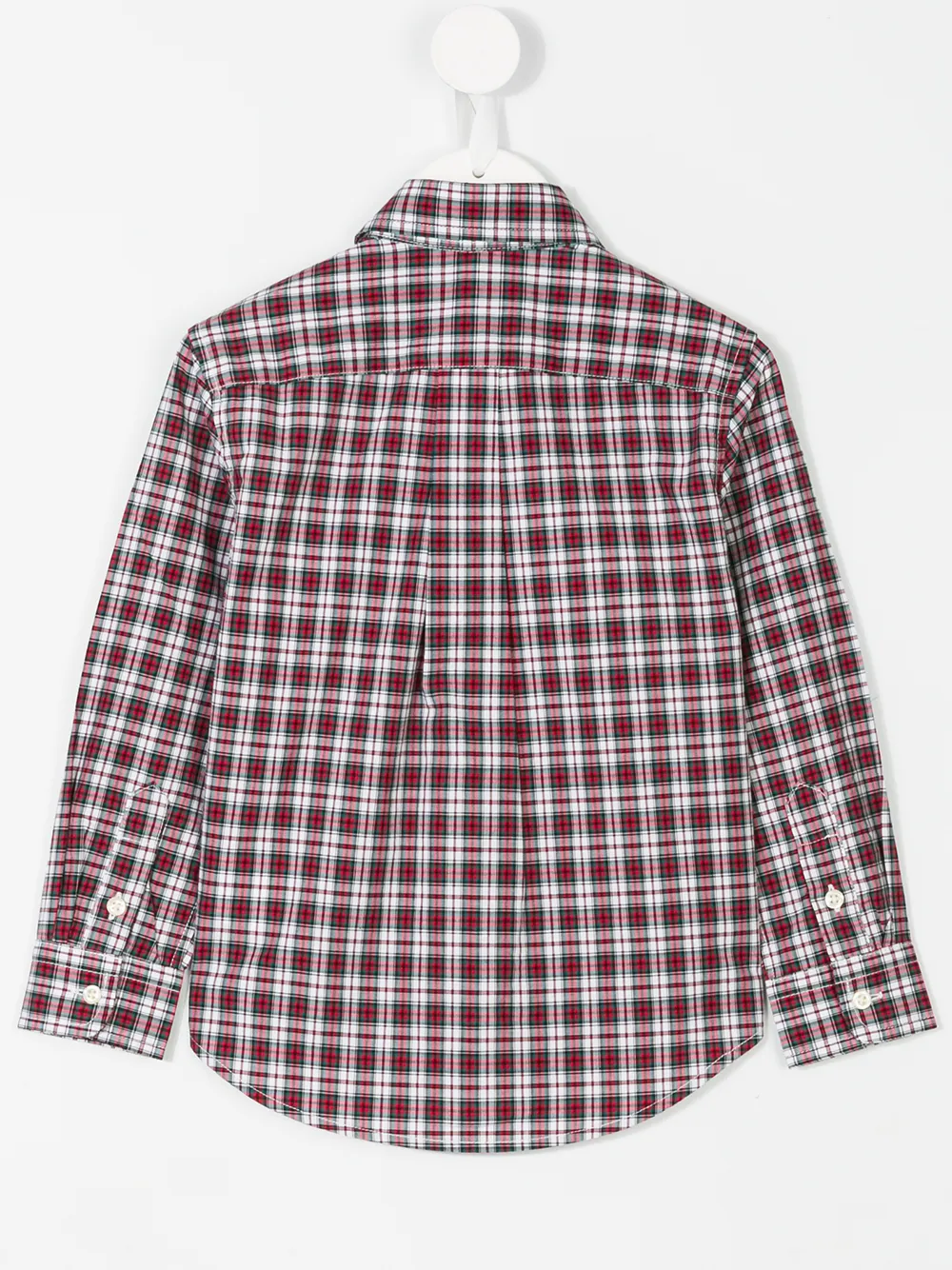POLO RALPH LAUREN KIDS logo embroidered check shirt Rood