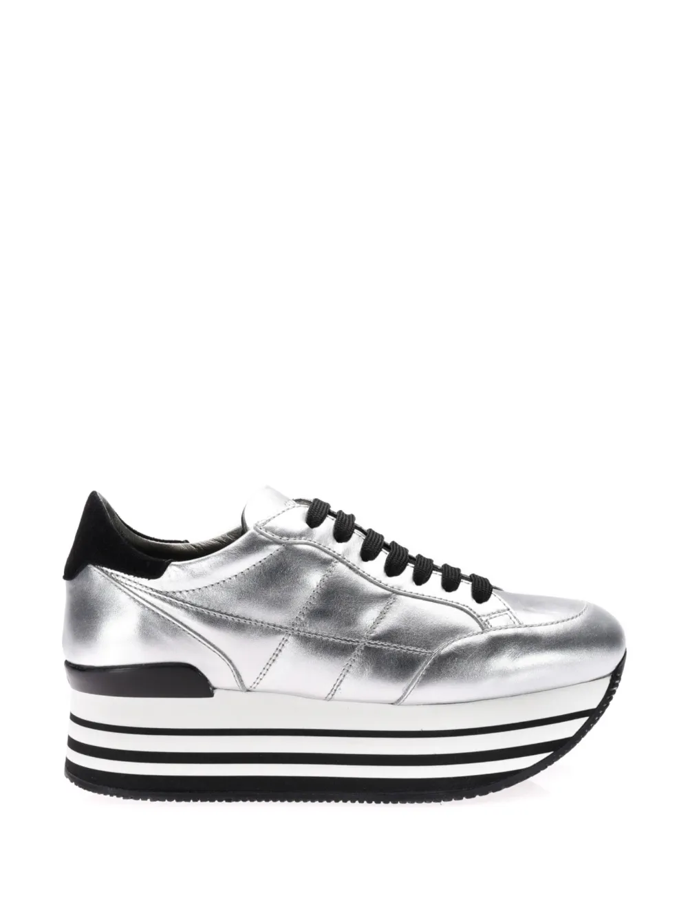 Hogan 'Maxi H222' Sneakers mit Plateausohle - Silber