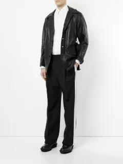 vintage leather car coat
