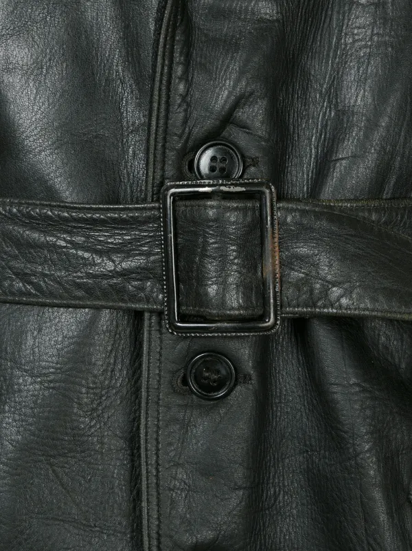 vintage leather car coat