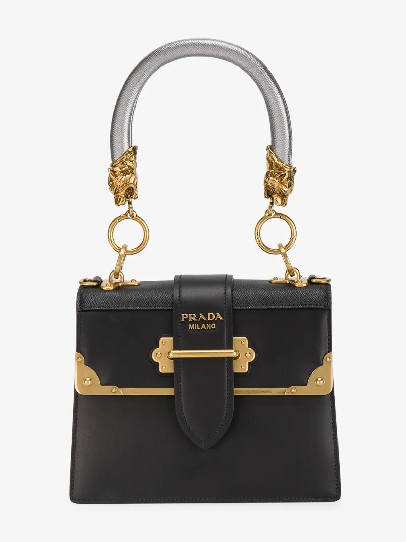 Prada silver panther head bag handle
