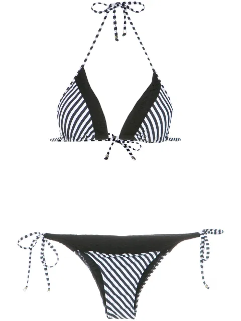 Amir Slama striped triangle bikini set