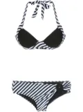 Amir Slama striped bikini set - Black
