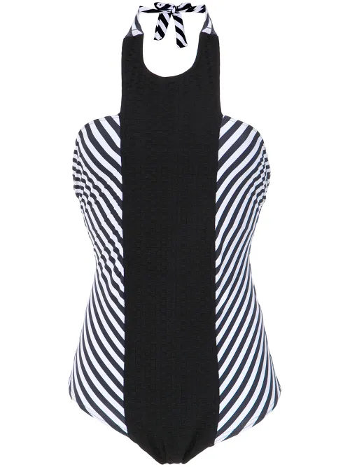 Amir Slama striped swimsuit - Noir - Amir Slama - Modalova