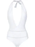 Amir Slama halterneck swimsuit - White