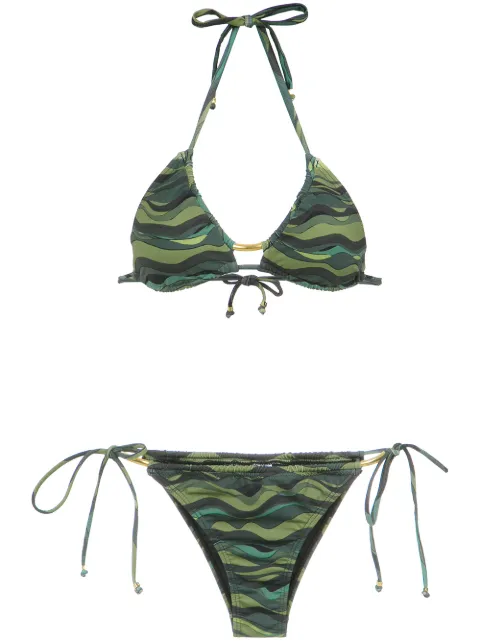 Amir Slama wave print bikini set