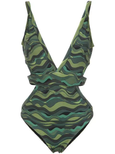 Amir Slama wave print swimsuit