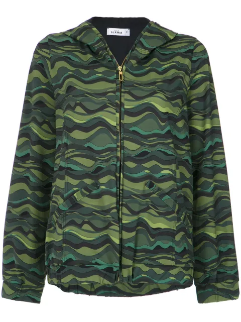 Amir Slama wave print hoodie