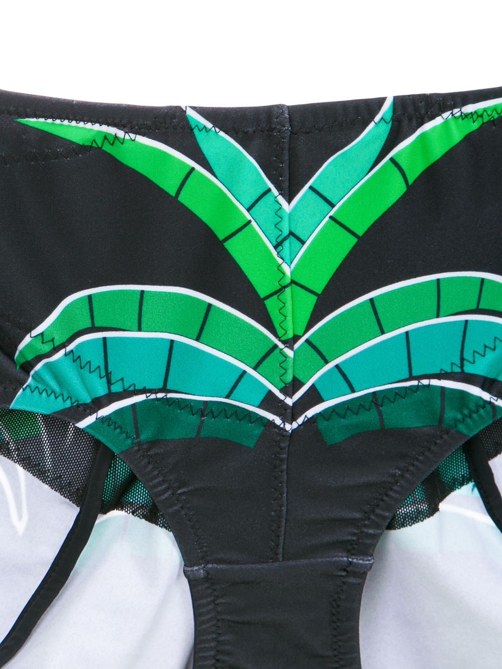 Amir Slama tropical print bikini set Zwart