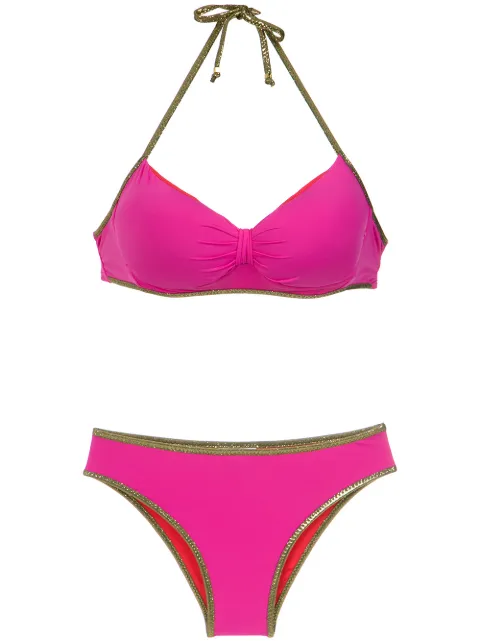 Amir Slama gold-tone trimming bikini set