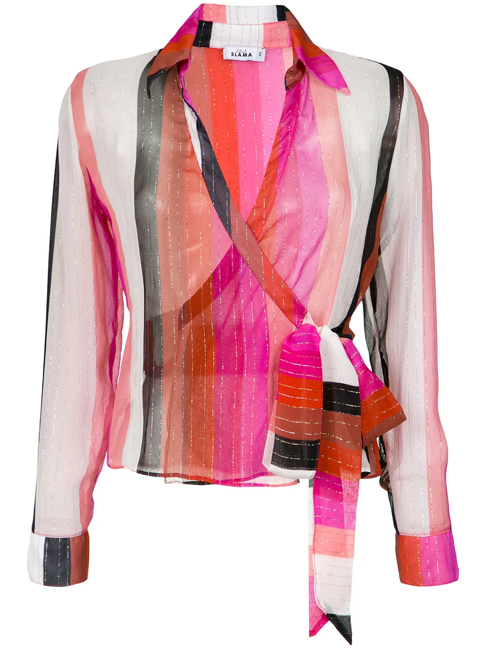 $682 Amir Slama Silk Envelope Blouse - Buy Online - Fast Delivery, Price, Photo