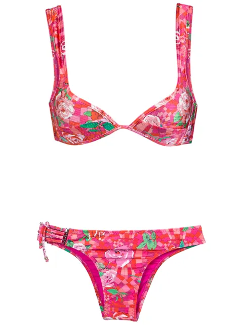 Amir Slama floral print bikini set