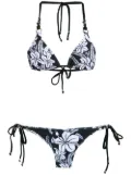 Amir Slama floral print bikini set - Black