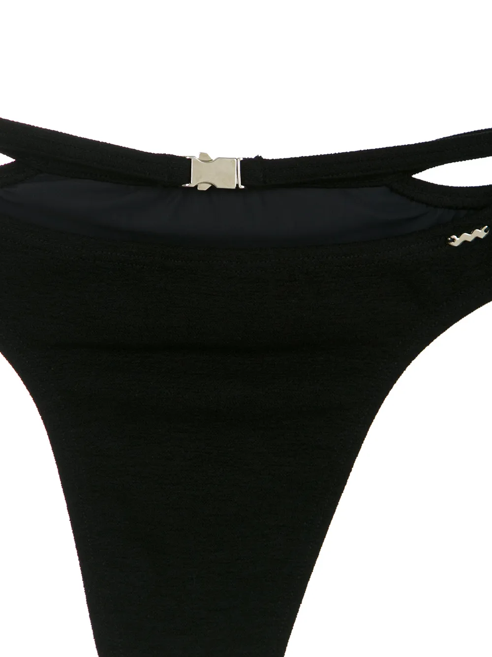 Amir Slama Buckle Bandeau Bikini Ser In Black
