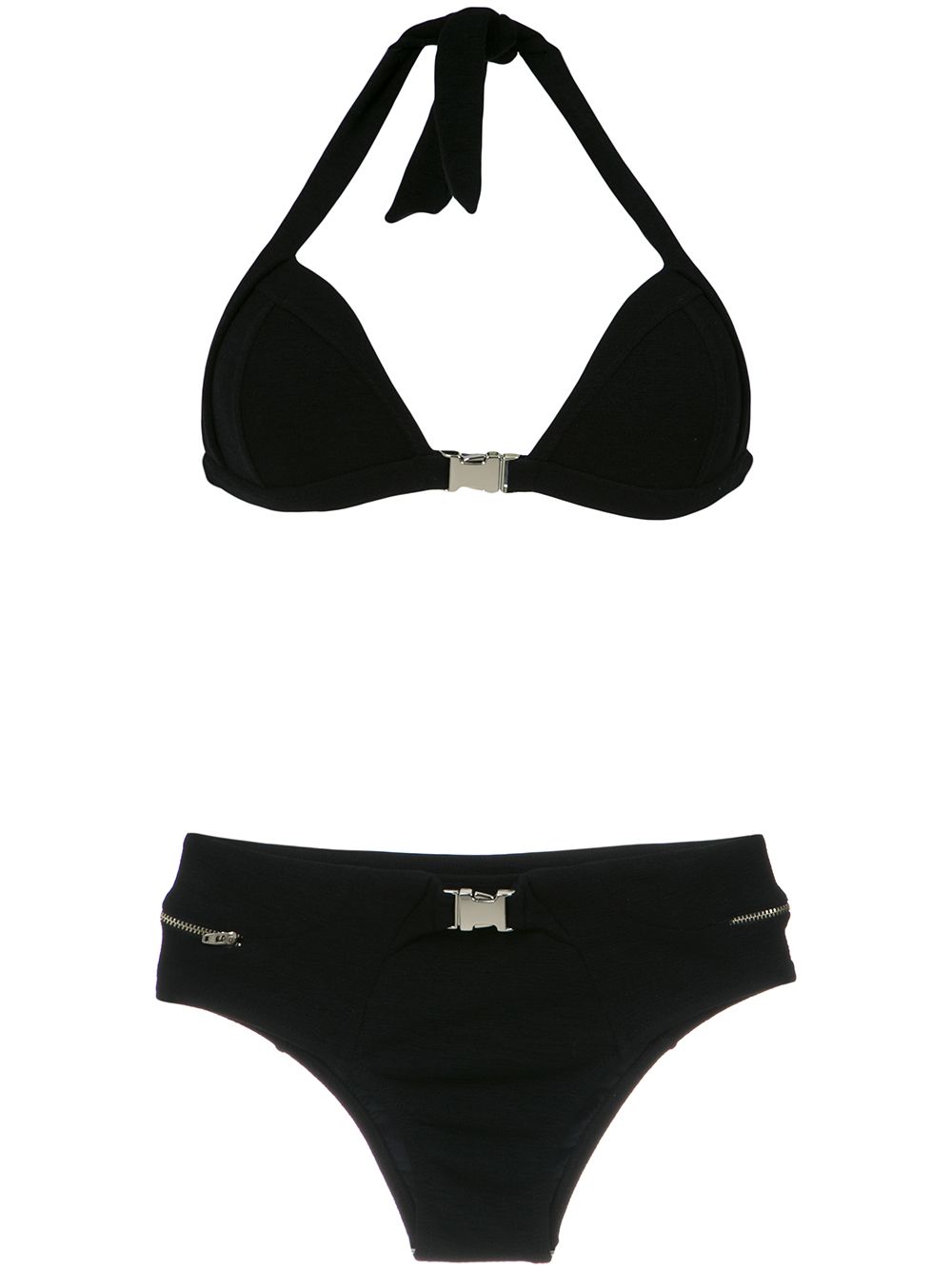 Amir Slama buckle detail bikini set – Black