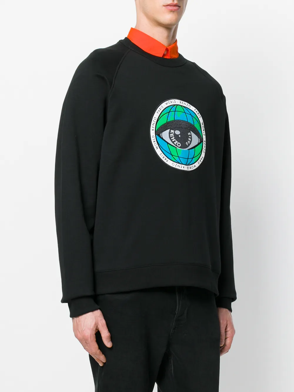  Kenzo Sweatshirt Mit Patch   Schwarz 