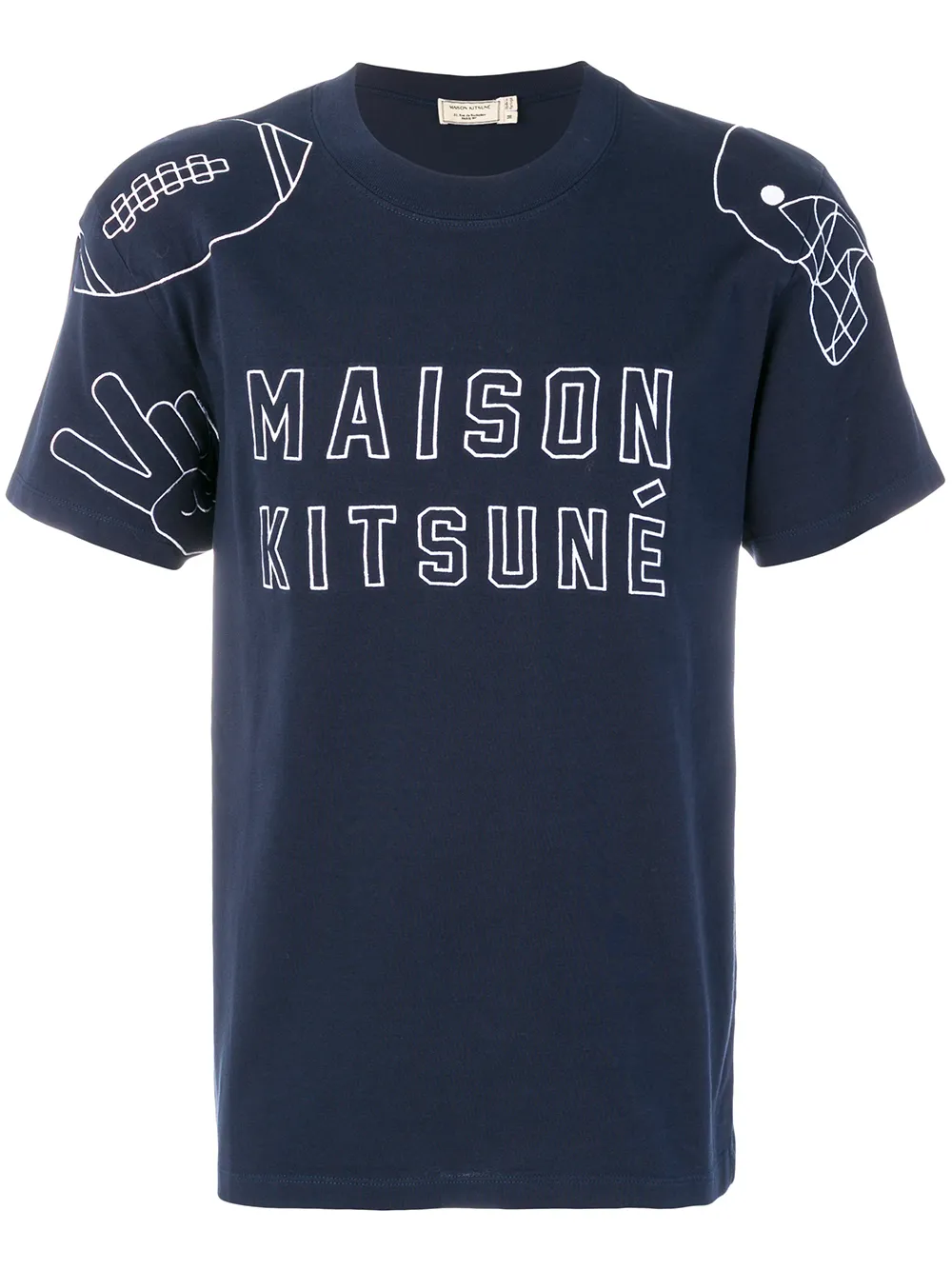 maison kitsuné logo印花t恤