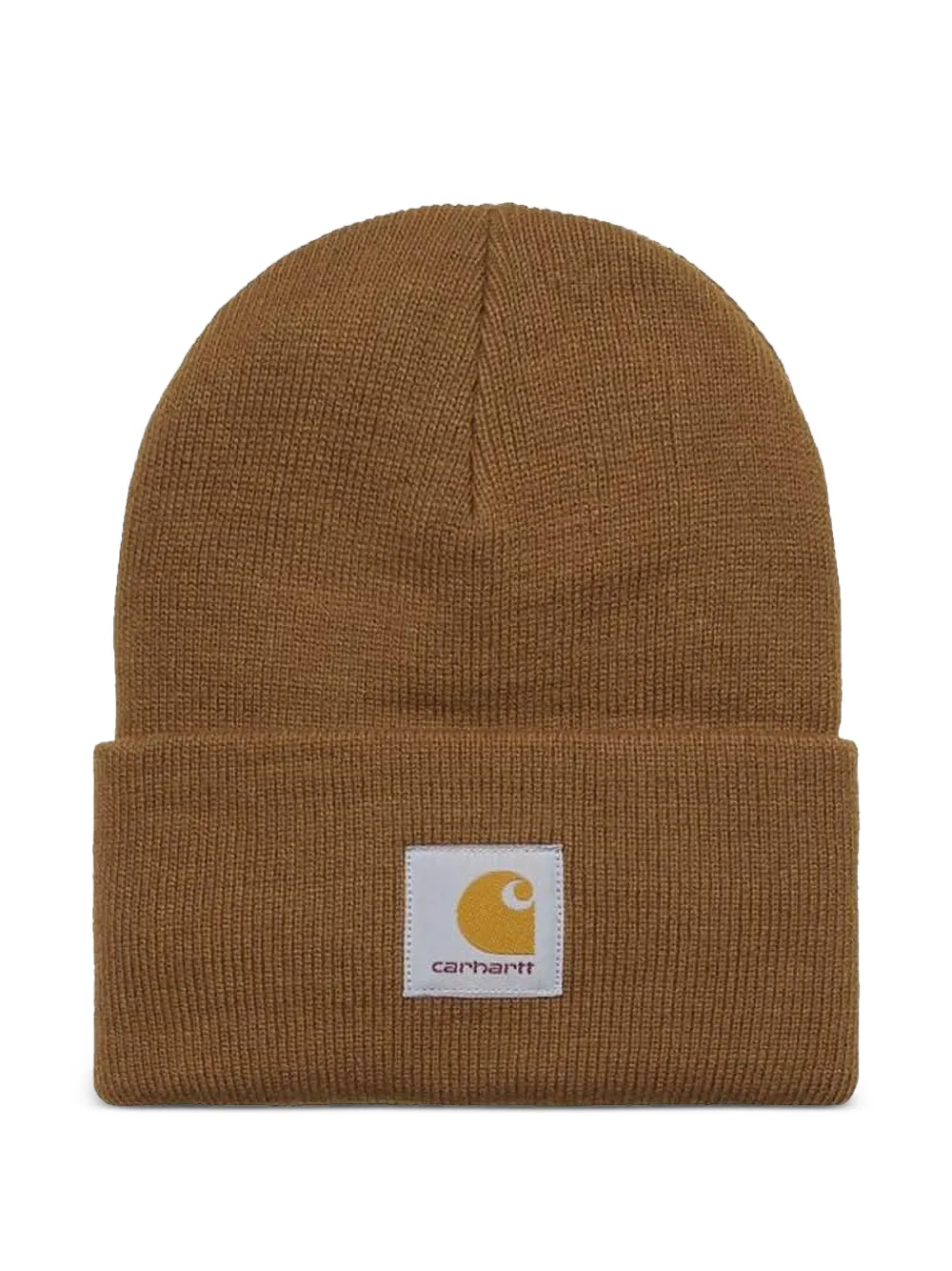 Carhartt WIP Strickmütze mit Logo-Patch - Braun