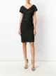 الصورة 2 من Boutique Moschino فستان مطرز بالزهور برقبة على شكل حرف V