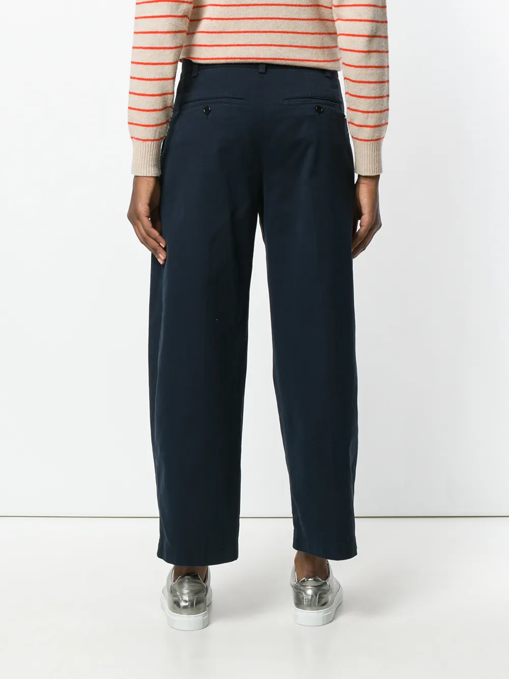 Aspesi Wide Leg Trousers In Blue
